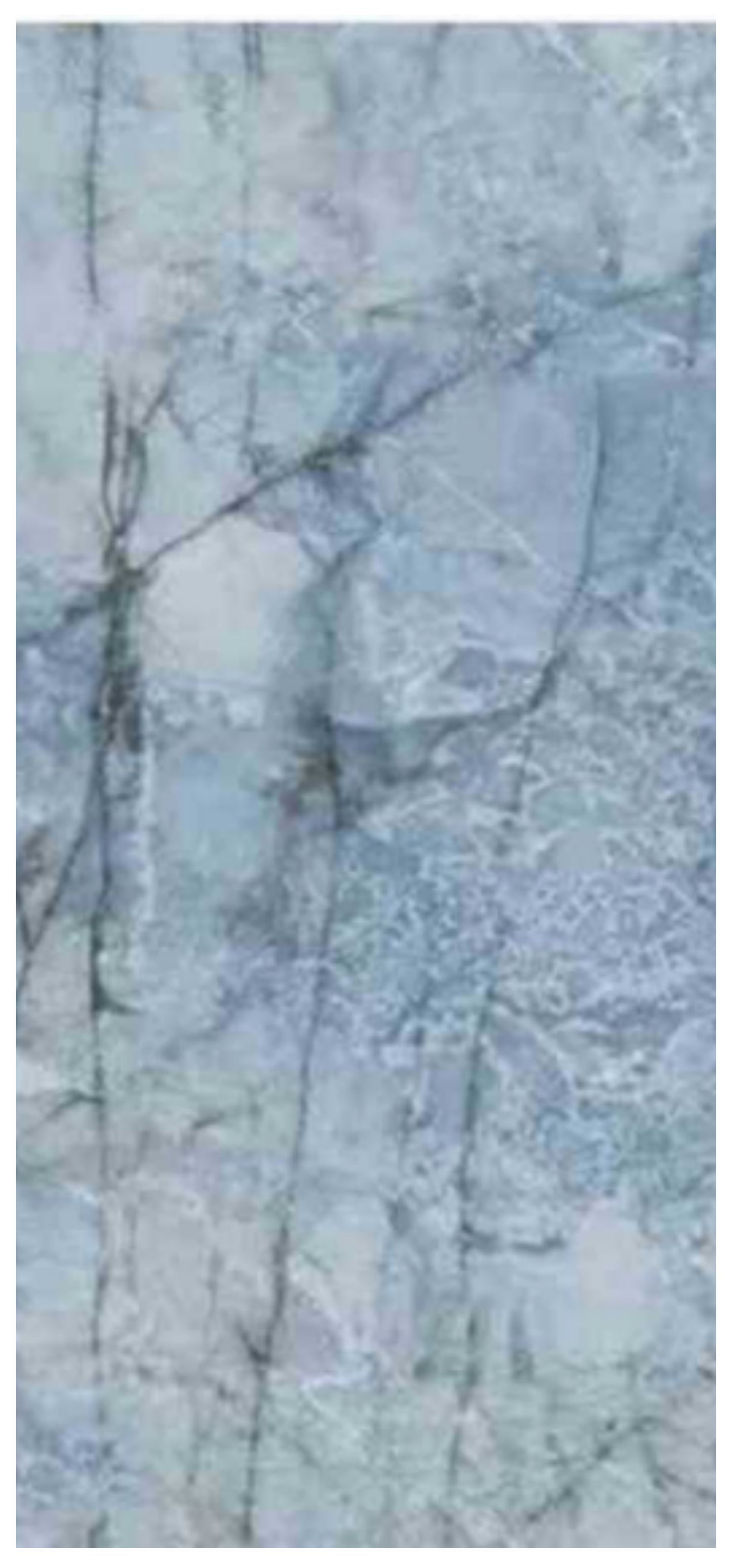 Normal Sintered Stone Slab - "Heart Sea Blue | ABC" Stone Pattern