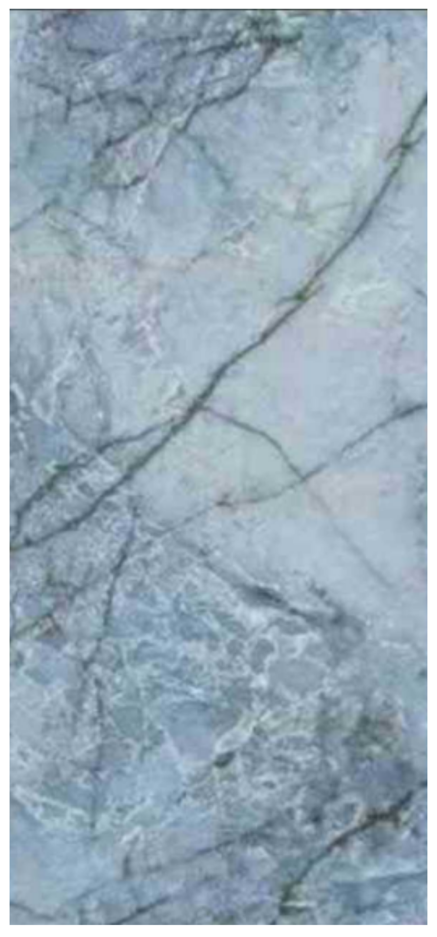 Normal Sintered Stone Slab - "Heart Sea Blue | ABC" Stone Pattern
