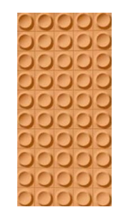 PU Stone - "Small circle brick"