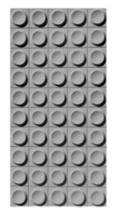 PU Stone - "Small circle brick"