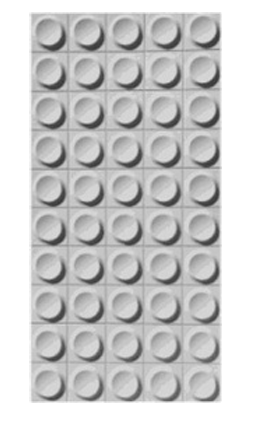PU Stone - "Small circle brick"