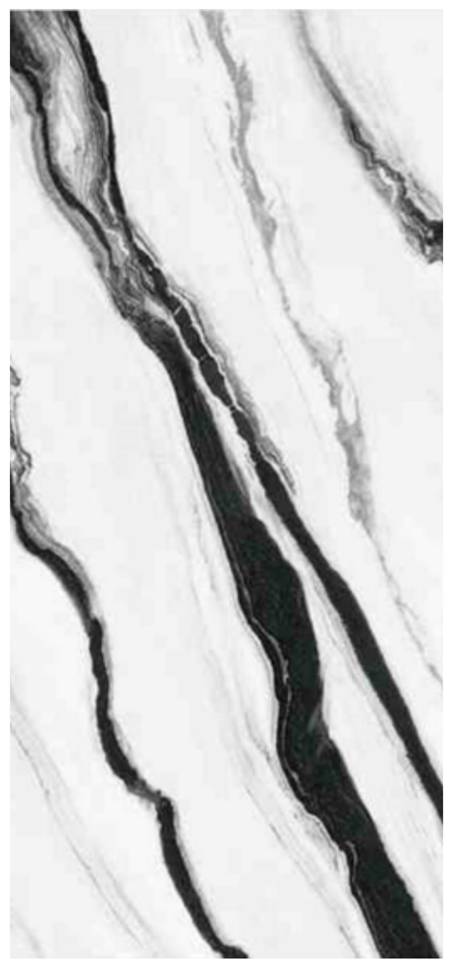 Normal Sintered Stone Slab - "Twill Panda White | ABC" Stone Pattern