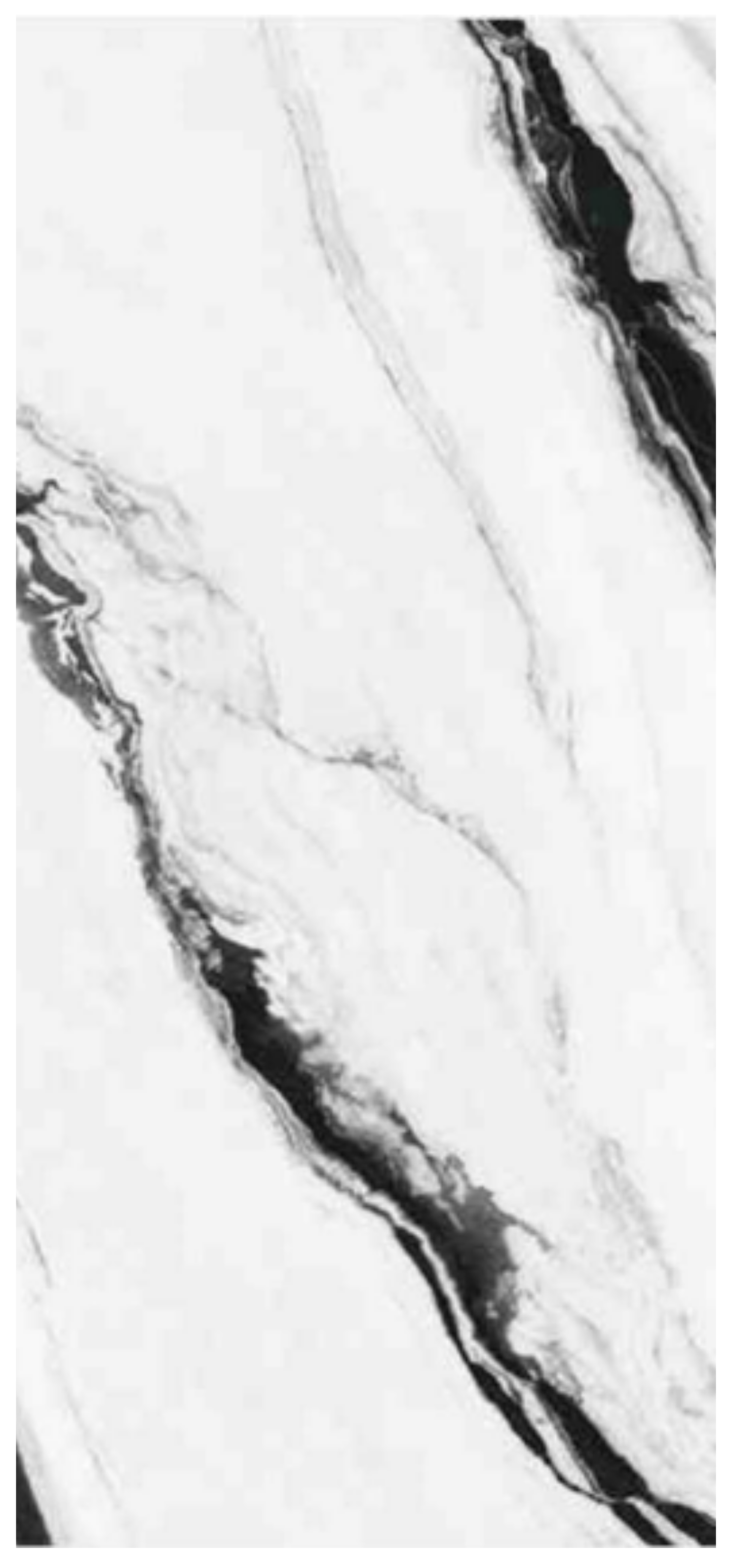 Normal Sintered Stone Slab - "Twill Panda White | ABC" Stone Pattern