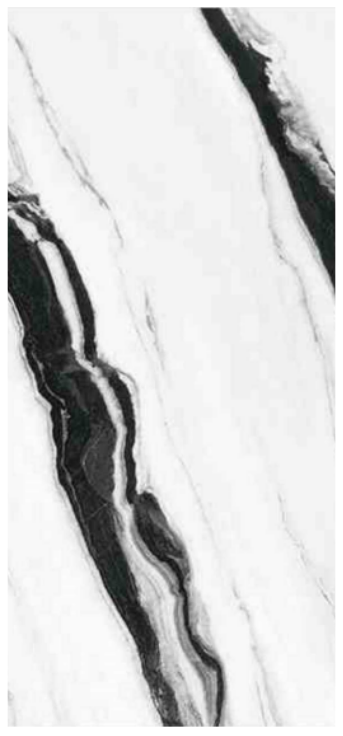 Normal Sintered Stone Slab - "Twill Panda White | ABC" Stone Pattern