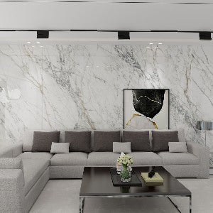 Normal Sintered Stone Slab - "Casa White | ABC" Stone Pattern