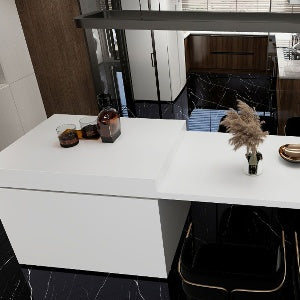 Normal Sintered Stone Slab - "Lily White" Stone Pattern