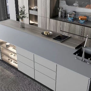 Normal Sintered Stone Slab - "Pure Gray" Stone Pattern