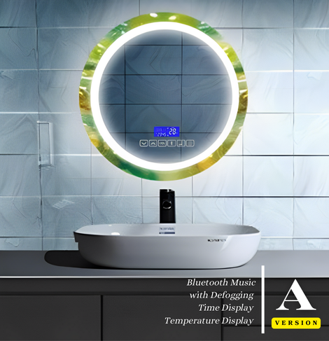SMART MIRROR Style Series | LED lights with Defogging, Bluetooth Music, Time and Temperature Display