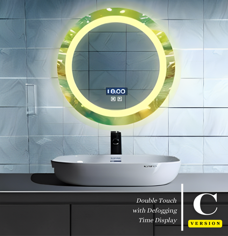 SMART MIRROR Style Series | LED lights with Defogging, Bluetooth Music, Time and Temperature Display