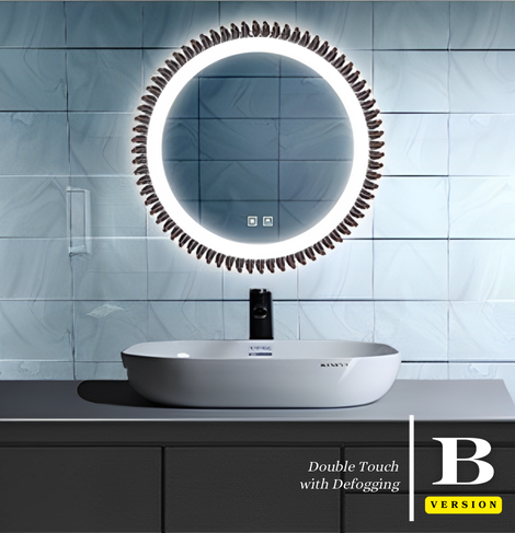 SMART MIRROR Style Series | LED lights with Defogging, Bluetooth Music, Time and Temperature Display