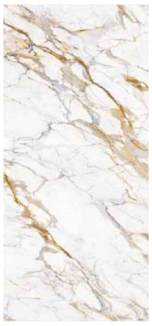 Normal Sintered Stone Slab - "Calacatta White Gold | AB" Stone Pattern