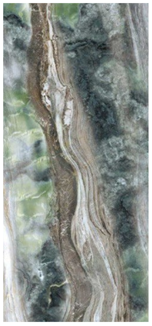 Normal Sintered Stone Slab - "Magic Green Agate" Stone Pattern