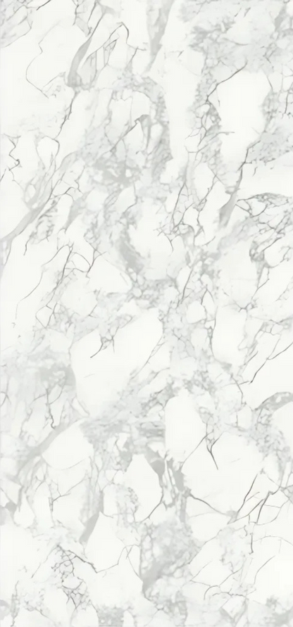 Normal Sintered Stone Slab - "Moire Big White" Stone Pattern