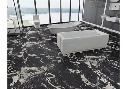 Normal Sintered Stone Slab - "Napoleon Black" Stone Pattern